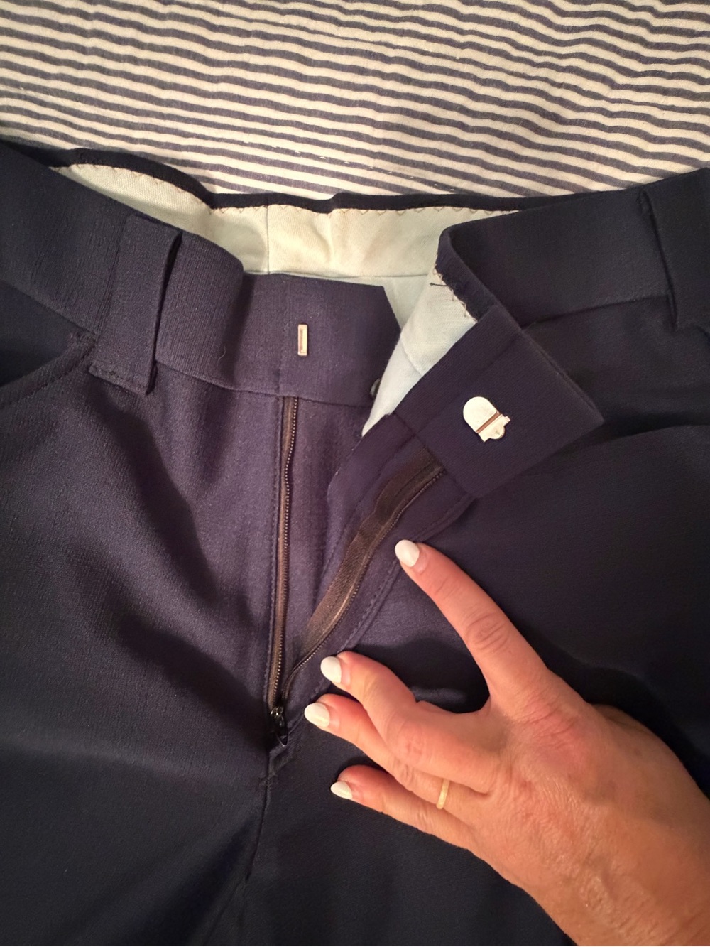Mens M Vintage Blue 2Pc Suit Western Stitched Jacket Bottom Pants Retro See Pics - Picture 10 of 16